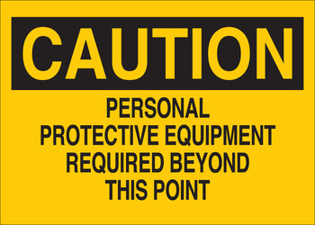 Imágen de Brady B-555 Aluminio Rectángulo Amarillo Inglés Cartel de PPE 42781 (Imagen principal del producto)