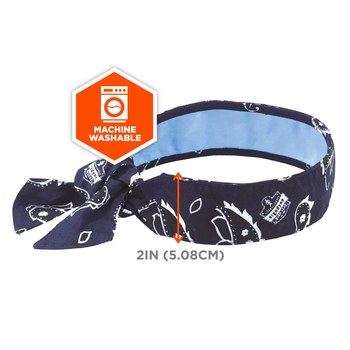 Ergodyne Chill-Its 6700CT Azul Marino Occidental PVA Pañuelo - 720476-12564