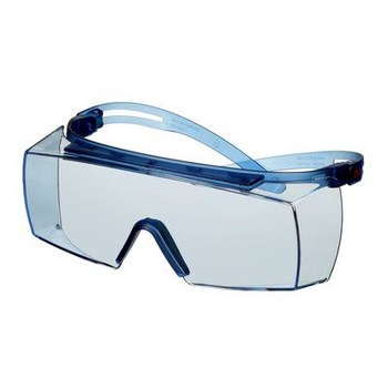 3M SecureFit 3700 SF3704SGAF-BLU Ajuste Alternativo Policarbonato Gafas de seguridad OTG (sobre el vidrio) lente Azul + Scotchgard - 051131-27917