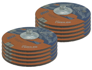 Weiler Tiger Zirc Rueda de desbaste con centro hundido 68385 - 9 pulg. - Alúmina-zirconia - 24 - T