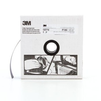 3M Rollo 19779 - 1 pulg. x 20 yd - Óxido de aluminio - P180 - Muy fino