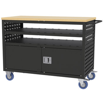 Imagen de Akro-mils MA4824BLD2 800 lb Carbón Revestido en polvo Acero Madera dura 16 ga Carro de estante con persianas (Imagen principal del producto)