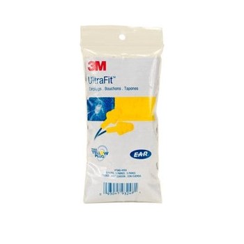 3M E-A-R UltraFit 340-4004 Tapones para los oídos 40003 - Universal - Espuma elastómera termoplástica - Amarillo - 25 dB