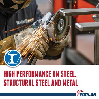 Weiler Tiger Disco esmerilador 58083 - 9 pulg. - Zirconia Alumina - 24 - T