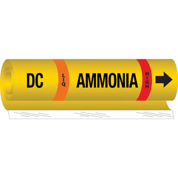 Imágen de Brady Negro/Naranja/Rojo/Blanco sobre amarillo Poliéster 57982 Marcador de tubería de envoltura (Imagen principal del producto)