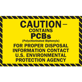 Imágen de Brady Negro sobre amarillo Vinilo 87029 Etiqueta de material peligroso (Imagen principal del producto)