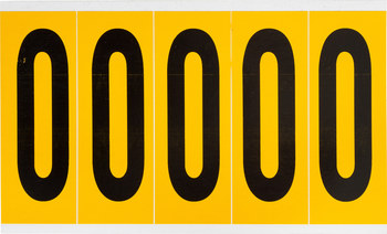 Imágen de Brady Serie 15 Negro sobre amarillo Interior/exterior Vinilo Serie 15 Número 1560-0 Etiqueta de número (Imagen principal del producto)