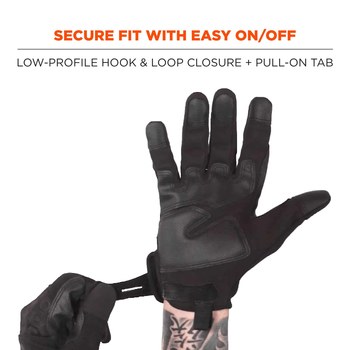 Ergodyne ProFlex 710BLK Negro Grande Tena-Grip Guantes de trabajo - 720476-17564