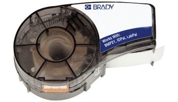 Imágen de Brady Negro sobre blanco Nailon Transferencia térmica 21-750-499M Cartucho de etiquetas para impresora de transferencia térmica continua (Imagen principal del producto)