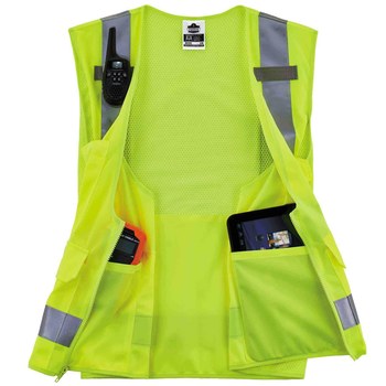 Ergodyne Glowear 8250Z Chaleco de alta visibilidad 21429 - tamaño 4EG/5EG - Poliéster - Lima de alta visibilidad - ANSI clase 2