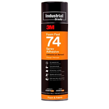 3M Foam Fast 74 Adhesivo en aerosol Naranja Espuma 16.9 fl oz Lata - 82242 - Peso neto 16.9 oz