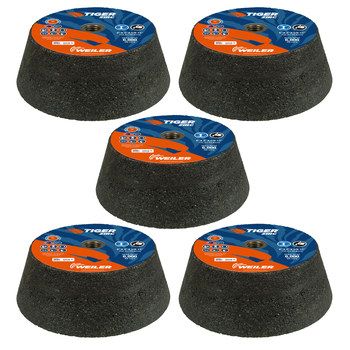 Muelas de vaso portátiles 68361 - 6 pulg. - Zirconia Alumina - 16 - Q