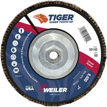Weiler Tiger Ceramic Tipo 27 - Cerámico - 7 pulg. - 60 - Mediano - 50140
