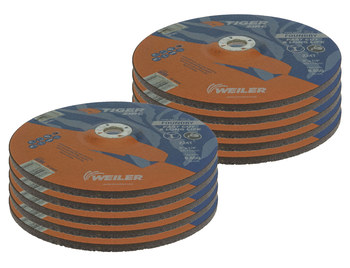 Weiler Tiger Zirc Rueda de desbaste con centro hundido 68384 - 9 pulg. - Alúmina-zirconia - 24 - T