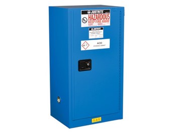 Justrite Sure-Grip EX Gabinete de almacenamiento de material peligroso Compac 8615281 - 15 gal - Azul real - 16493