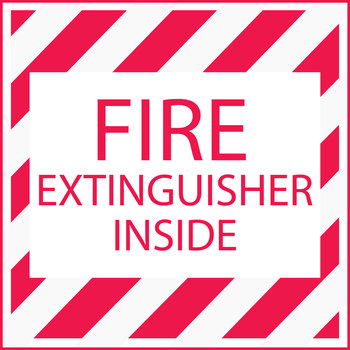 Imágen de Brady Rojo sobre blanco Etiqueta del extintor (Imagen principal del producto)