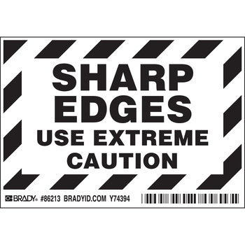 Imágen de Brady Negro sobre blanco Laminado Poliéster 86213 Etiqueta de seguridad del equipo (Imagen principal del producto)