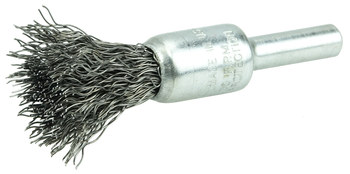 Weiler Acero Cepillo de copa - Accesorio Vástago sin rosca - Diámetro 3/8 pulg. - Diámetro de la cerda 0.012 pulg. - 10188