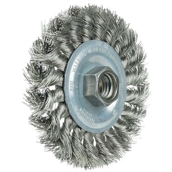 Weiler Wolverine 36213 Cepillo de rueda - Anudado - Torsión estándar Acero inoxidable cerda
