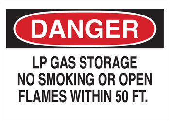 Imágen de Brady B-120 Poliéster reforzado con fibra de vidrio Rectángulo Blanco Inglés Cartel de material inflamable 70423 (Imagen principal del producto)