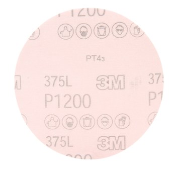 3M Hookit Recubierto Óxido de aluminio Disco de velcro - Óxido de aluminio - 5 pulg. - P1200 - Súper fino - 55708