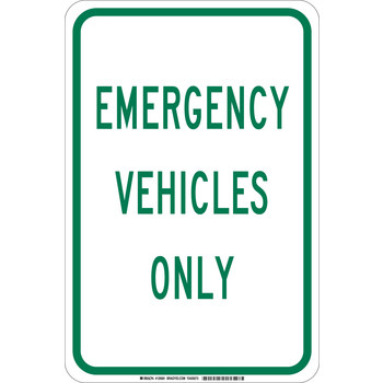 Imágen de Brady B-555 Aluminio Rectángulo Blanco Inglés Cartel de información, restricción y permiso de estacionamiento 129579 (Imagen principal del producto)