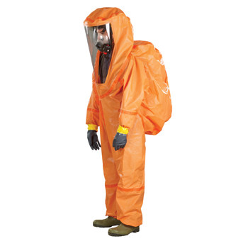 Ansell Microchem Traje resistente a productos químicos 5000 Apollo ‭OR50-T-92-186-02-G02‬ - tamaño Pequeño - Naranja - 19504