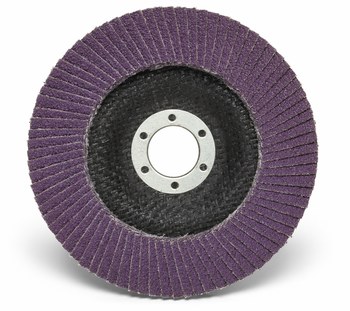 3M 769F Tipo 27 Recubierto Óxido de aluminio cerámico Disco de Aletas - Diámetro 5 pulg. - Agujero Central 7/8 pulg. - 05915