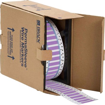 Imágen de Brady Morada Transferencia térmica 3PS-250-2-VT-2 Manga para impresora de transferencia térmica troquelada (Imagen principal del producto)