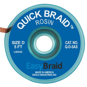 EasyBraid Q-D-5AS Trenza Desoldadora - 0.100 pulg. x 5 pies - easybraid q-d-5as