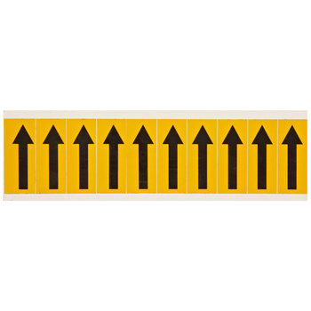 Imágen de Brady Serie 15 Negro sobre amarillo Interior/exterior Vinilo Serie 15 Flecha 1534-ARO Etiqueta de marcado de flecha (Imagen principal del producto)