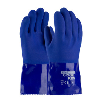 PIP XtraTuff 58-8658K Azul Grande Kevlar Guantes resistentes a cortes - Longitud 12 pulg. - 616314-59292