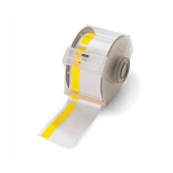 Imágen de Brady Blanco/amarillo Interior/exterior Vinilo Transferencia térmica 113159 Rollo de etiquetas para impresora de transferencia térmica continua (Imagen principal del producto)