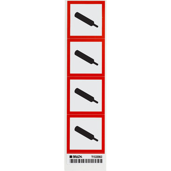 Imágen de Brady Negro/Rojo sobre blanco Diamante Papel 118889 Etiqueta de material peligroso (Imagen principal del producto)