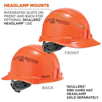 Ergodyne Skullerz 8972 Casco 60145 - 4 puntos Trinquete suspensión - Naranja