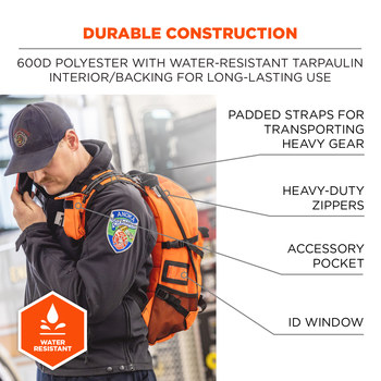 Ergodyne Arsenal GB5243 Azul Poliéster Mochila protectora - Ancho 13 pulg. - Longitud 20 pulg. - Altura 6 pulg. - 720476-13487