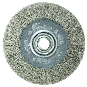 Weiler 00156 Cepillo de rueda - Rizado Acero inoxidable cerda