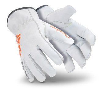 HexArmor Chrome SLT 4061 Blanco 8 Cuero de Piel de cabra Cuero/Aramida Piel de cabra Corte y Cosido Guantes resistentes a cortes - 4061 sz 8