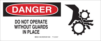 Imágen de Brady B-120 Poliéster reforzado con fibra de vidrio Rectángulo Blanco Inglés Cartel de seguridad del equipo 69131 (Imagen principal del producto)
