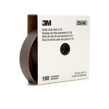3M Rollo 05046 - 2 pulg. x 50 yd - Óxido de aluminio - 180 - Muy fino