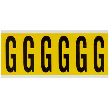 Imágen de Brady Serie 34 Negro sobre amarillo Interior Paño de vinilo Serie 34 Carta 3450-G Etiqueta en forma de letra (Imagen principal del producto)