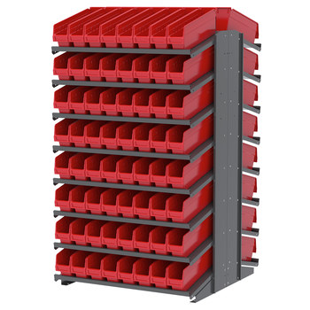 Imagen de Akro-mils APRD18048 1800 lb Rojo Gris Revestido en polvo Acero 16 ga Doble cara Bastidor fijo (Imagen principal del producto)