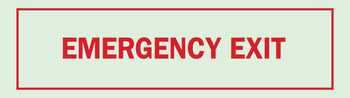 Imágen de Brady Bradyglo B-347 Poliéster/poliestireno Rectángulo Verde Inglés Cartel de salida de emergencia 80273 (Imagen principal del producto)