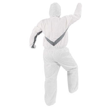Ansell Kleenguard Overoles resistentes a productos químicos A30 46145 - tamaño 2XG - Microfuerza - Blanco