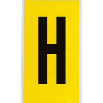 Imágen de Brady 34 Series Negro sobre amarillo Interior Paño de vinilo 34 Series Carta 3470-H Etiqueta en forma de letra (Imagen principal del producto)