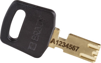 Brady SafeKey Candado de seguridad - Ancho 1 1/2 pulg. - ALU-BLK-38ST-KD