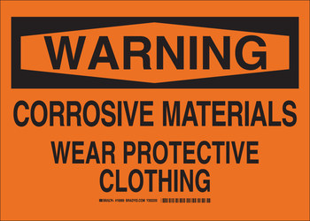 Imágen de Brady B-555 Aluminio Rectángulo Naranja Inglés Letrero de material peligroso 16069 (Imagen principal del producto)