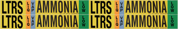 Imágen de Brady Negro/Azul/Verde/Blanco sobre amarillo Vinilo 90435 Marcador de tubería autoadhesivo (Imagen principal del producto)