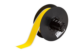 Brady ToughWash B30C-1125-855-YL Rollo de etiquetas para impresora - 1.125 pulg. x 50 pies - Poliéster - Amarillo - B-855