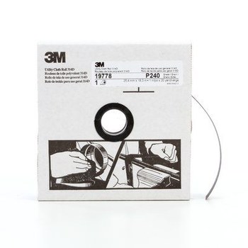 3M Rollo 19778 - 1 pulg. x 50 yd - Óxido de aluminio - P180 - Muy fino